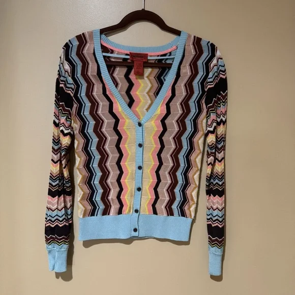 Missoni for Target Multicolor Zigzag V-Neck Knit Cardigan - Picture 3 of 9
